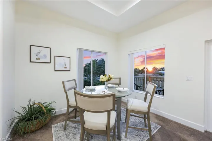 Second-floor dining area with an amazing view.