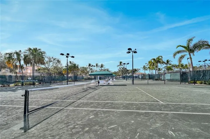 View of tennis court