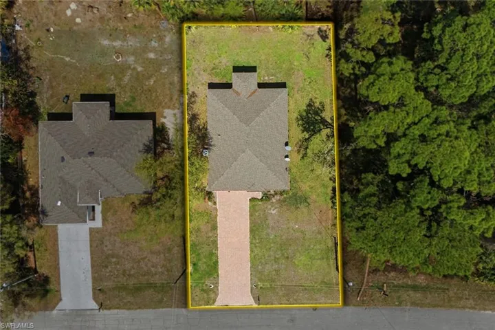 Aerial view of property's location featuring property boundaries highlighted