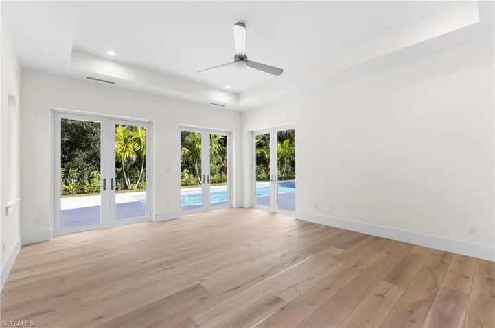 Master bedroom with pool access