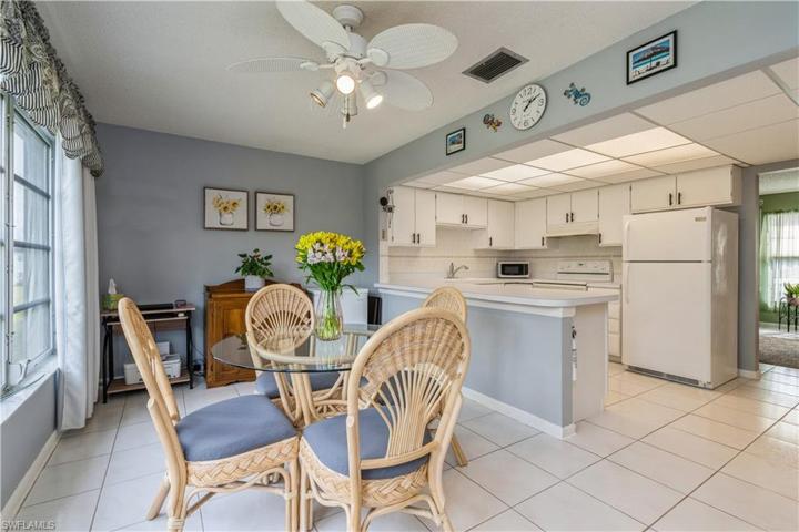 Tile floors in main area