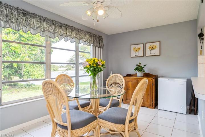 Dining area with awesome view of the water