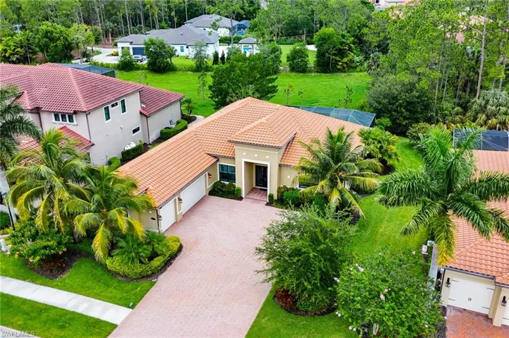 Aerial view of residential area