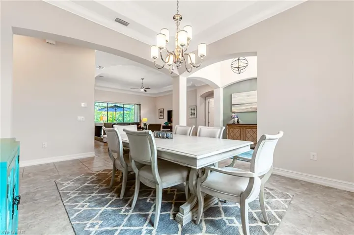 Dining Room view to entry and living room
