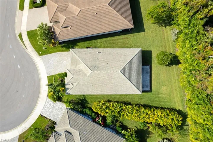 View from above of property