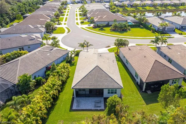 Aerial view of residential area