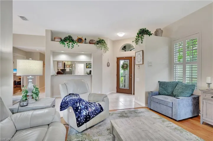 Living room featuring light wood-type flooring