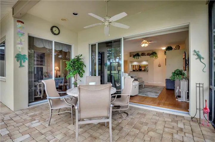 View of patio / terrace with ceiling fan