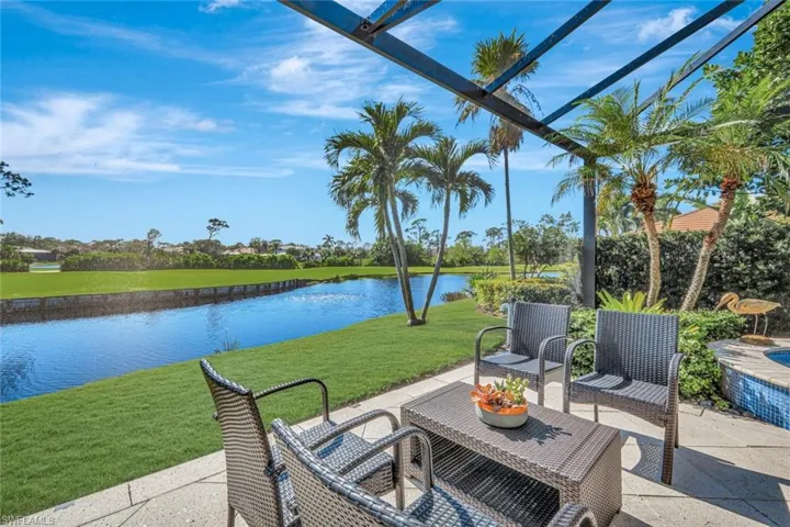 View of patio featuring a water view