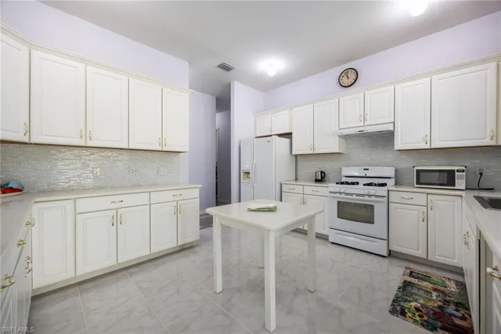 An abundance of counter and cabinet space.