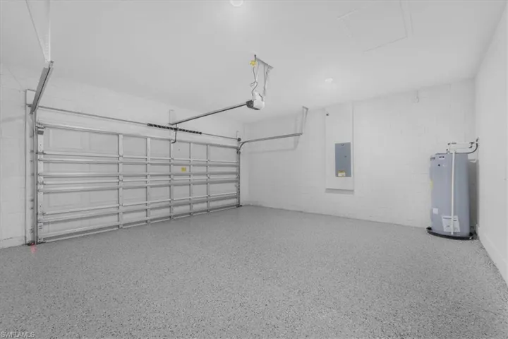 Garage offers epoxy flooring