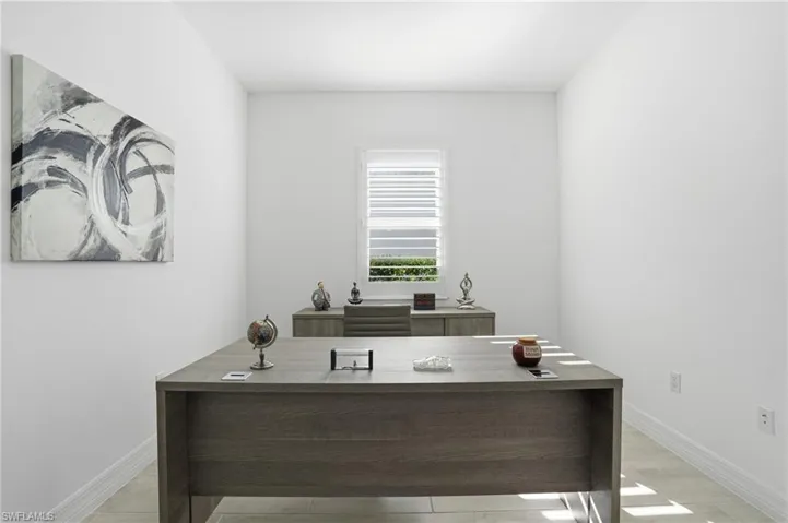 Office space with baseboards