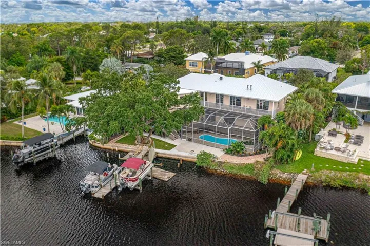 View of subject property featuring a nearby body of water
