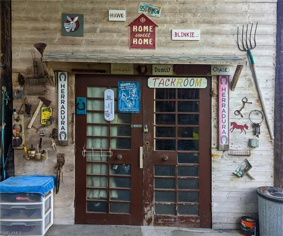 Tack room entry