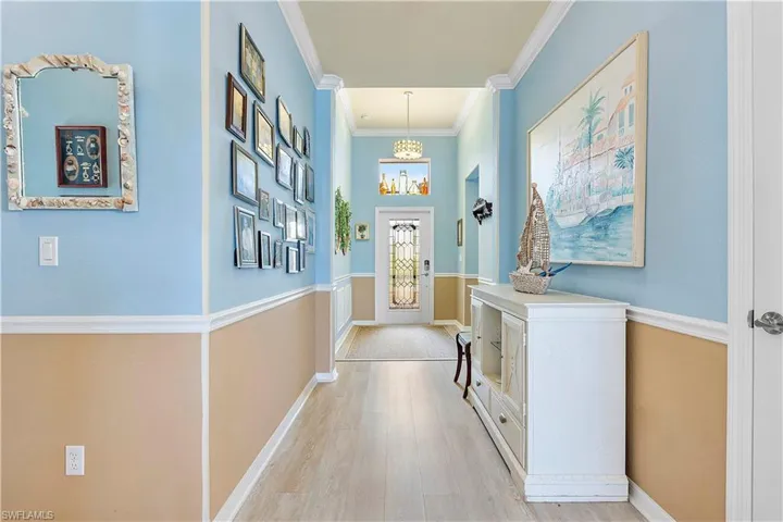 View of the front door from main living area