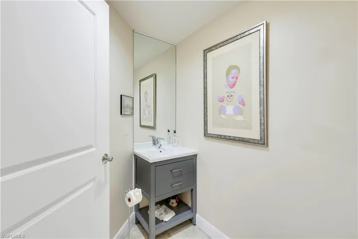 Bathroom featuring vanity