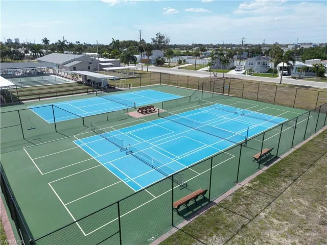View of tennis court
