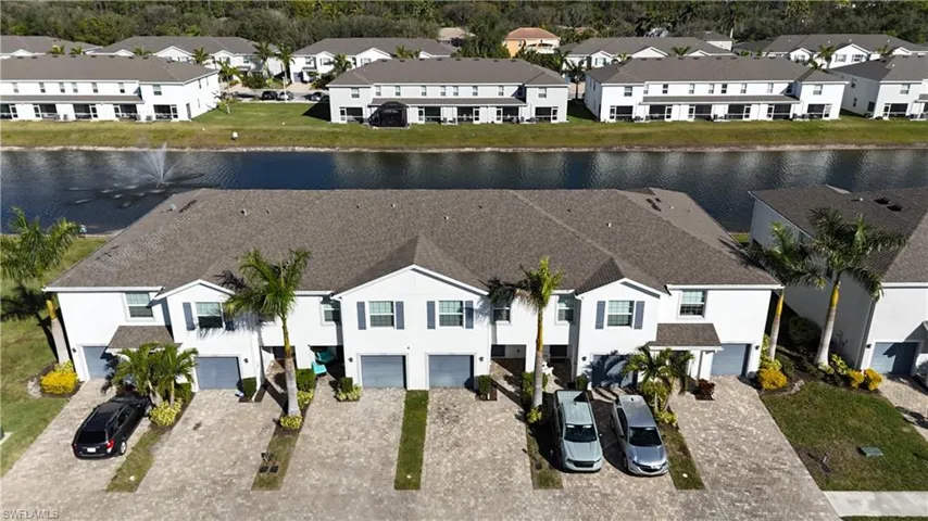 Drone / aerial view of a nearby body of water