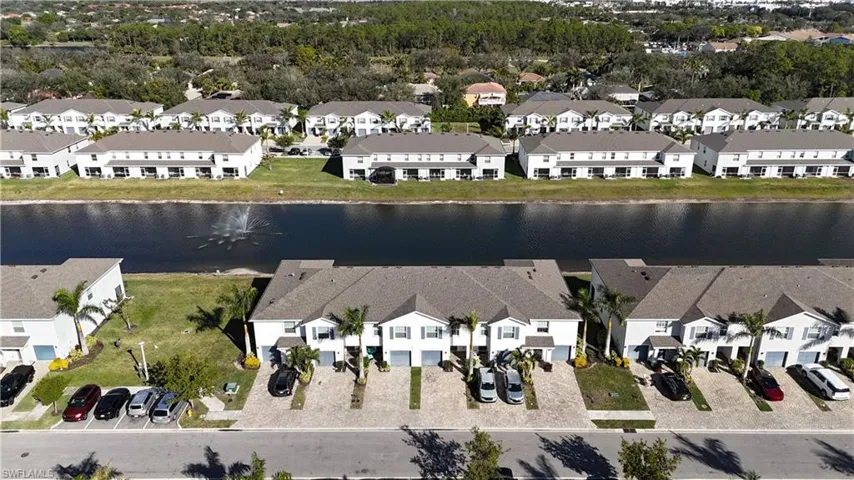 Drone / aerial view of a nearby body of water