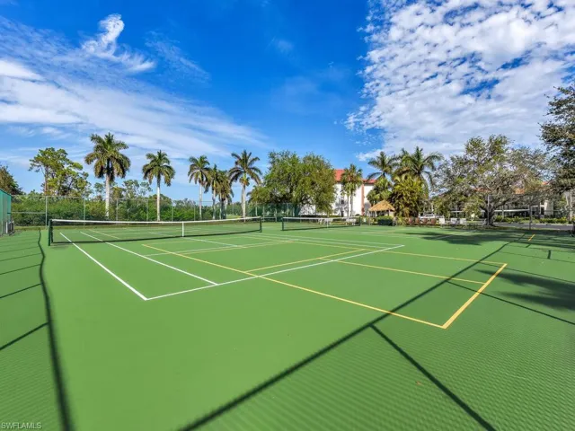 View of tennis court