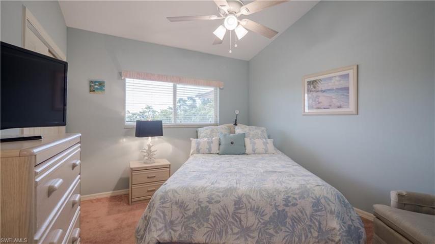 Vaulted Ceilings enhance the guest bedroom
