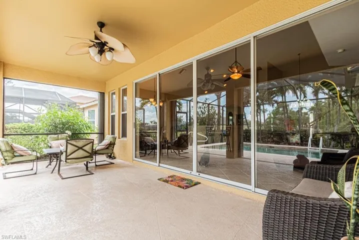 Triple sliders out to screened in Lanai