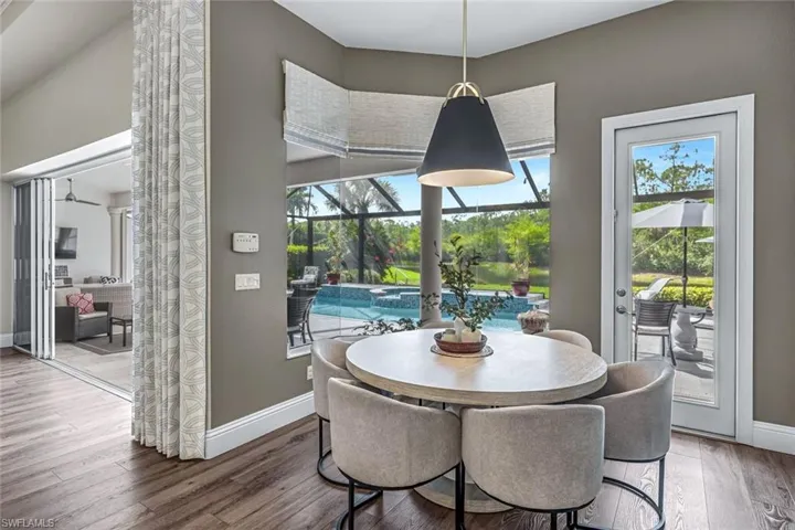 Spacious morning room area with a view