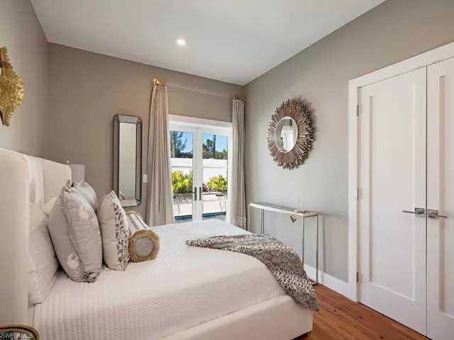 Cabana Bedroom 1 with pool view