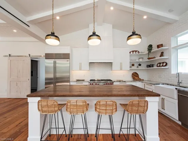 Custom kitchen, sub-zero fridge, Wolfe Range