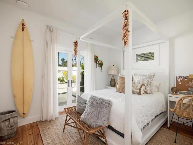 Cabana bedroom 2 with pool view.