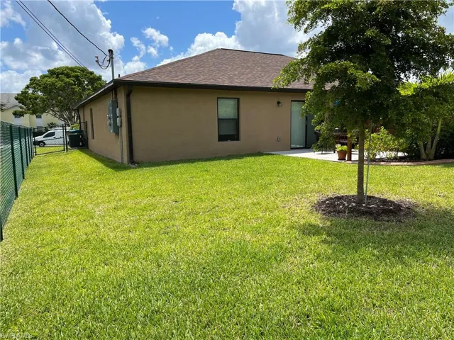 Fenced back yard
