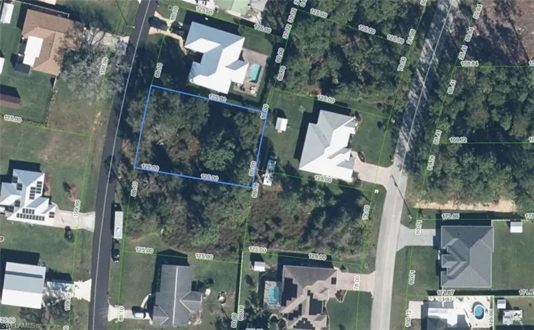 Survey Map. Outlining the boundaries and dimensions of the property