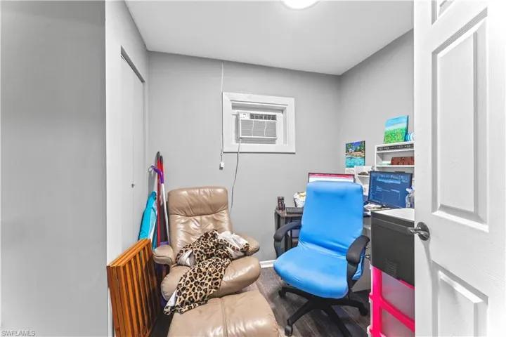 Office with a wall mounted AC