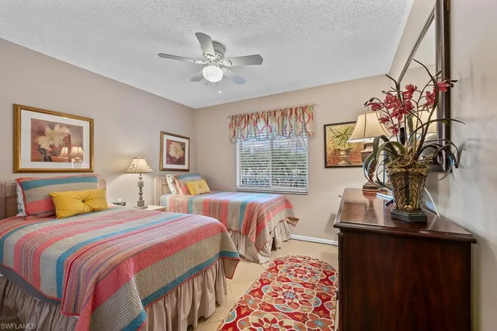 Guest bedroom is so cheerful and bright!