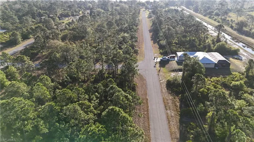 Aerial view with a forest view