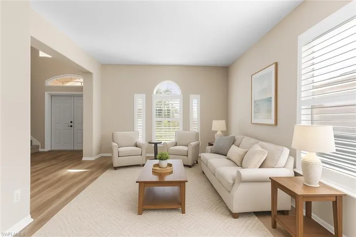Virtually Staged Formal Living Room