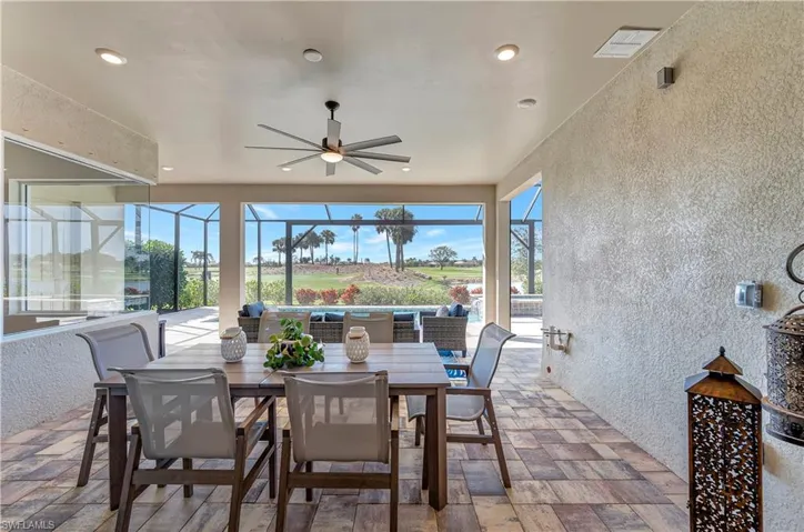 Extended lanai w/view over the pool & golf course