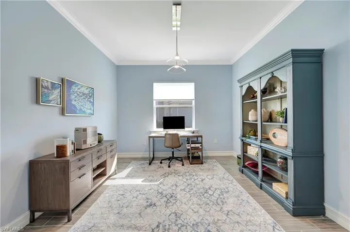 Office with crown molding