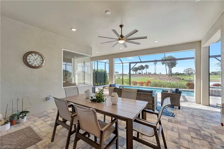 Extended lanai w/view over the pool & 11th green