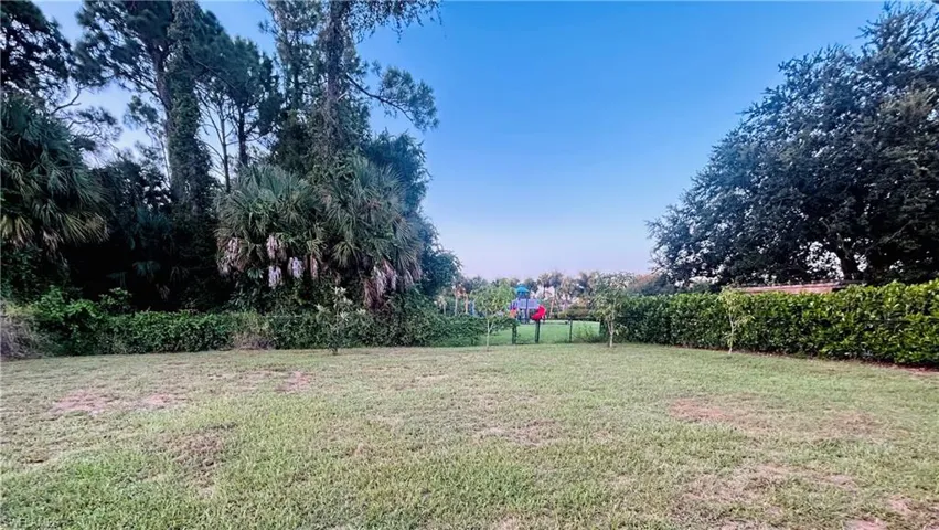 Yard looking at playground