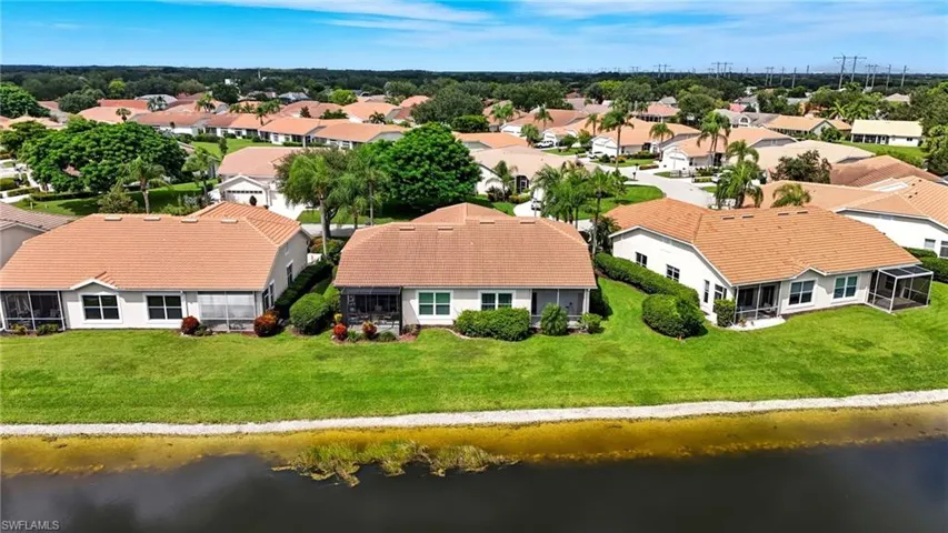 Aerial perspective of suburban area