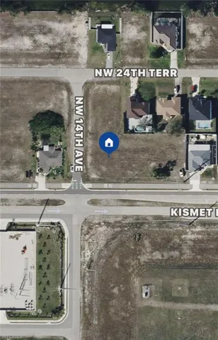 Aerial view of property's location