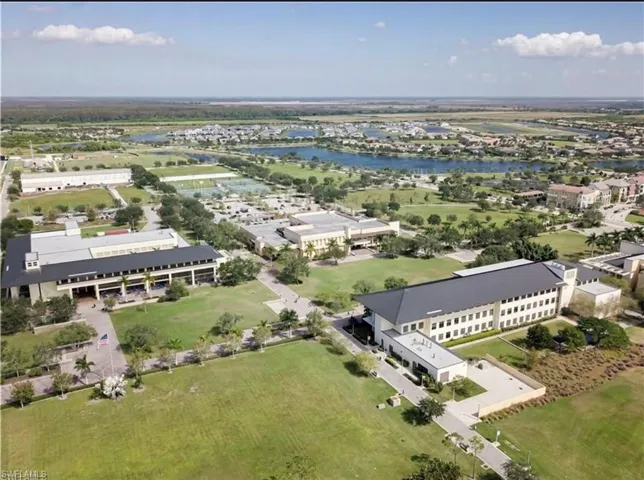 Aerial view of a large body of water