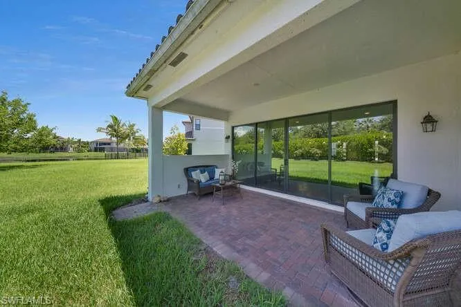 Patio with lake view