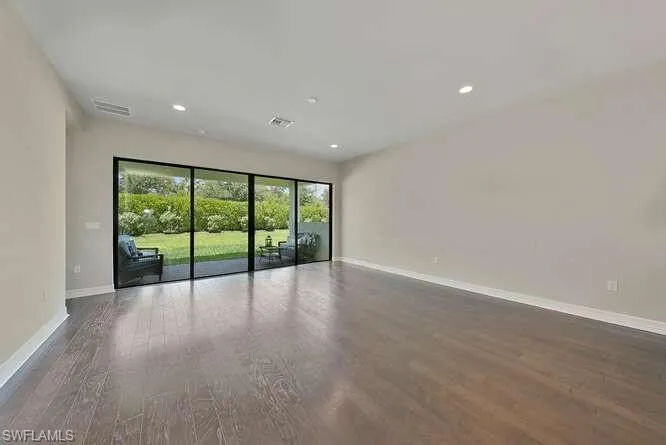 Living room with wood flooring