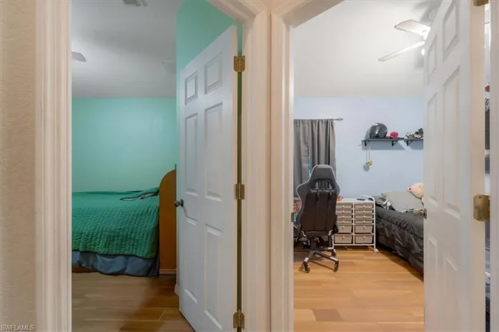 Hall featuring light hardwood / wood-style floors