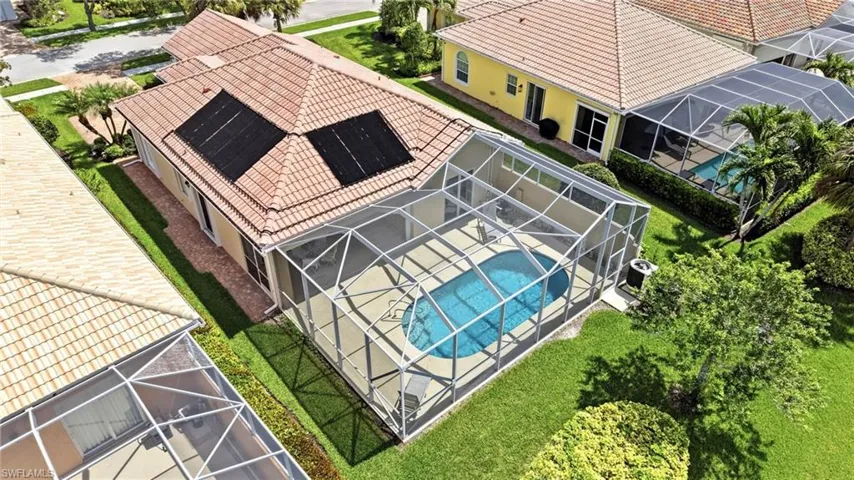 Pool with Solar Pool Heating System