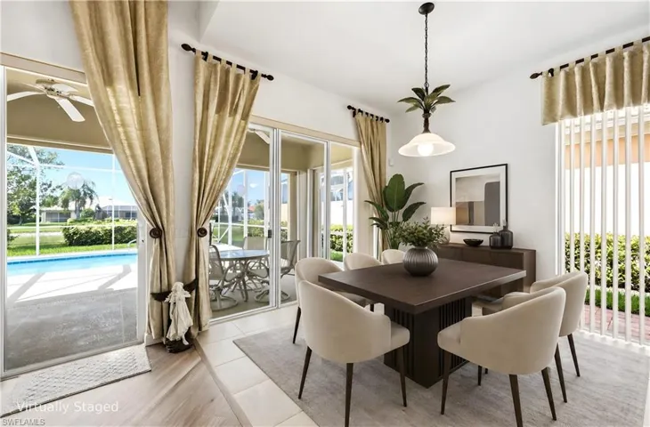 Virtually Staged Dining Area