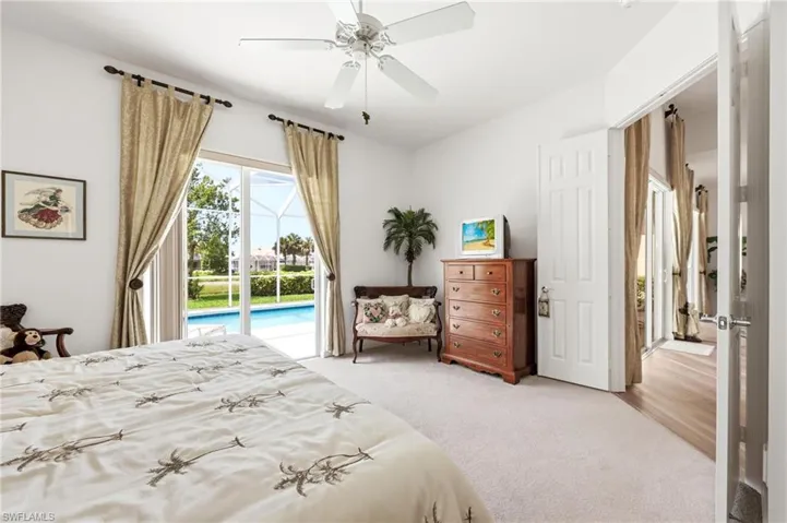 Master Bedroom with French Doors, ensuite Master Bathroom and walk-in closets