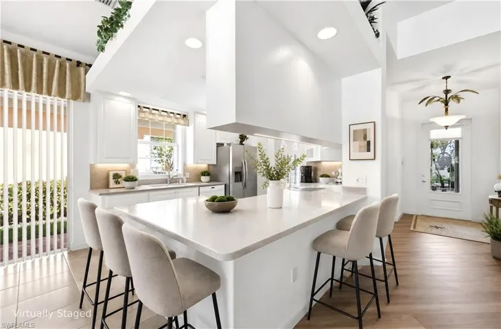 Virtually Staged Kitchen Island